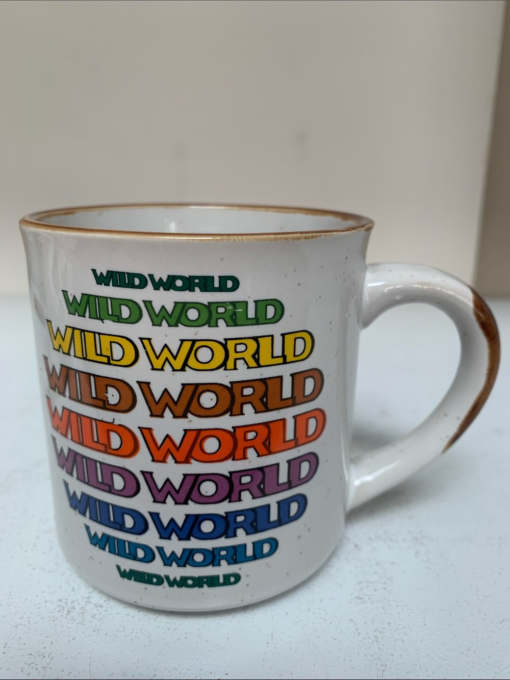 Vintage NANCO Wild World Multicolor Ceramic Coffee Mug
